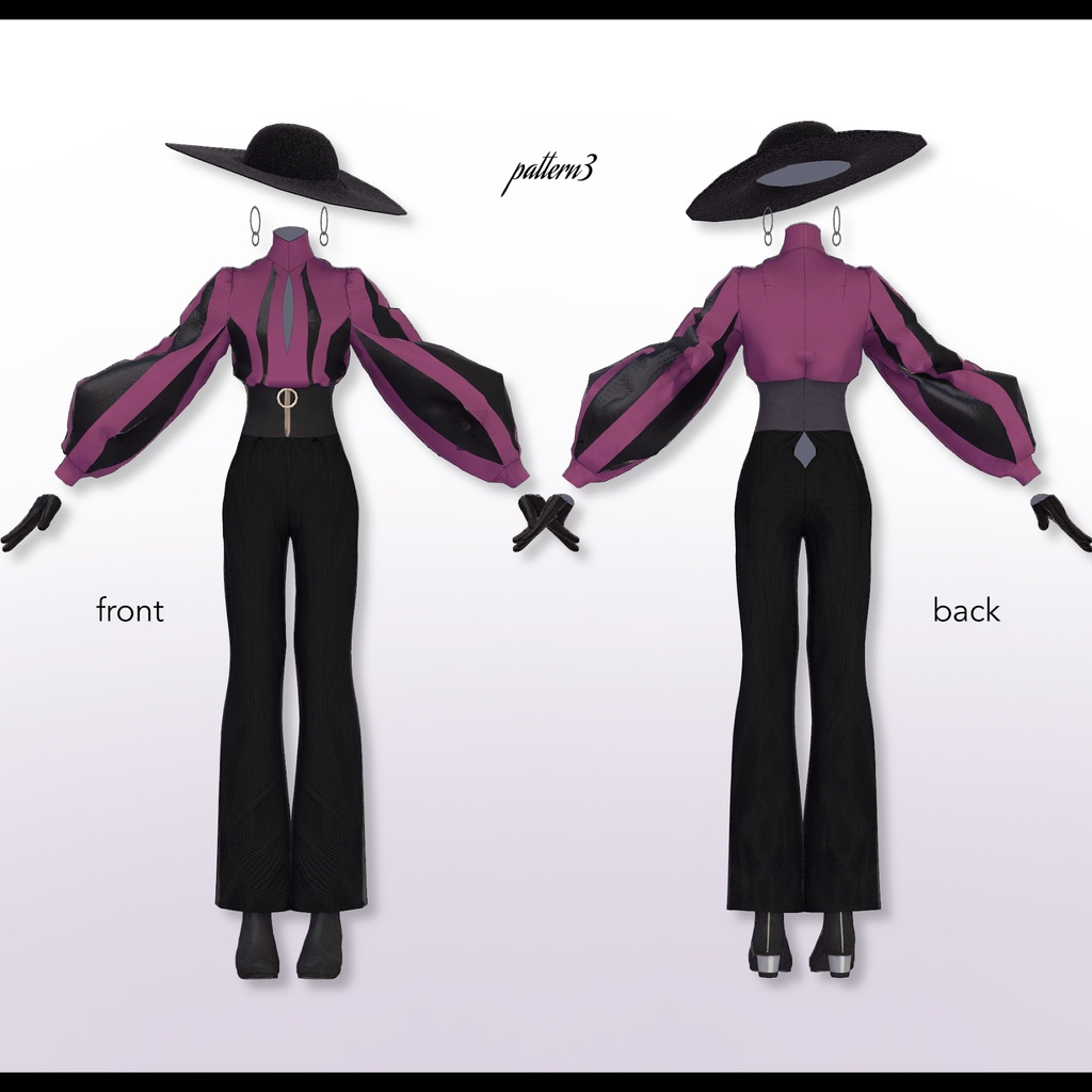 【旧素体対応】Balloon Shirt バルーンシャツ【VRChat想定衣装】