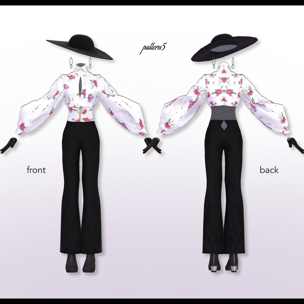 【旧素体対応】Balloon Shirt バルーンシャツ【VRChat想定衣装】