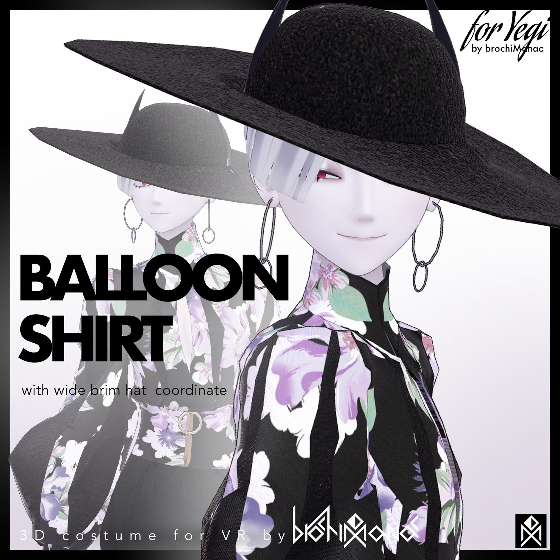 【旧素体対応】Balloon Shirt バルーンシャツ【VRChat想定衣装】