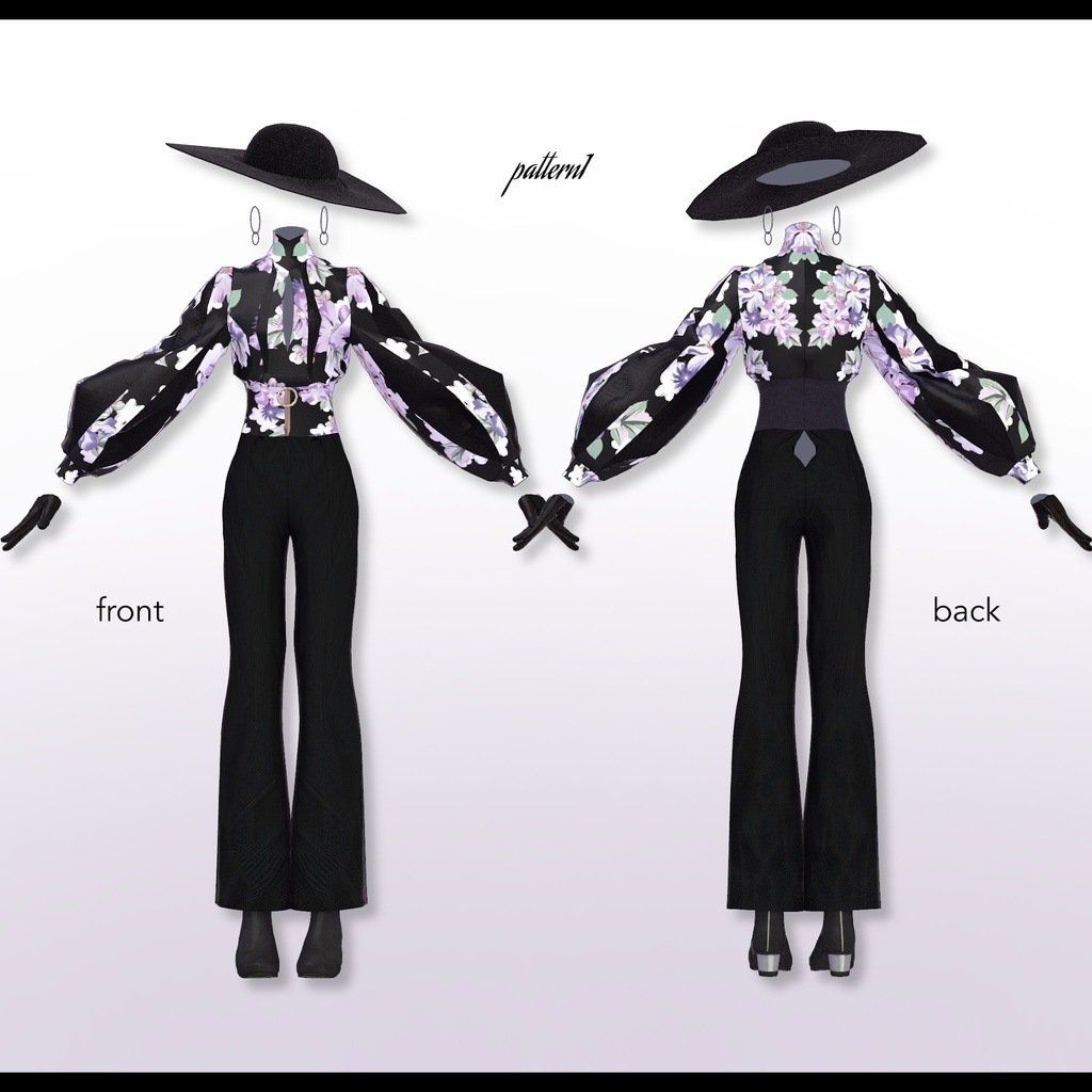 【旧素体対応】Balloon Shirt バルーンシャツ【VRChat想定衣装】