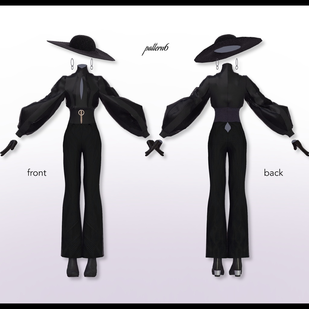 【旧素体対応】Balloon Shirt バルーンシャツ【VRChat想定衣装】