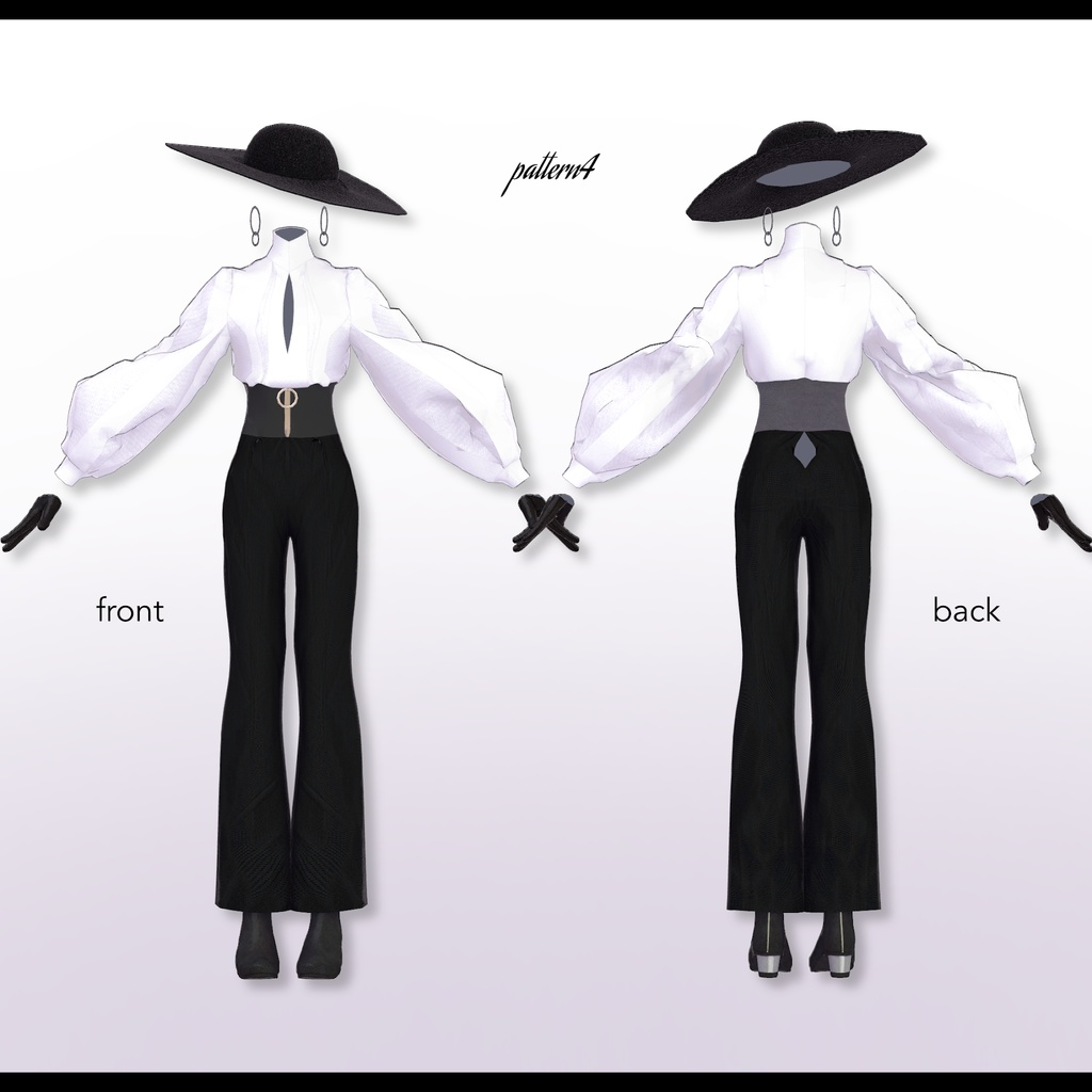 【旧素体対応】Balloon Shirt バルーンシャツ【VRChat想定衣装】