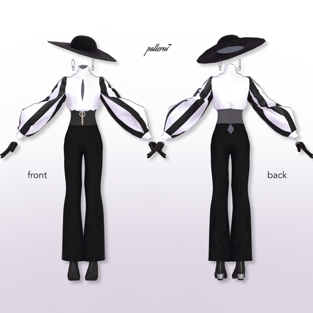 【旧素体対応】Balloon Shirt バルーンシャツ【VRChat想定衣装】