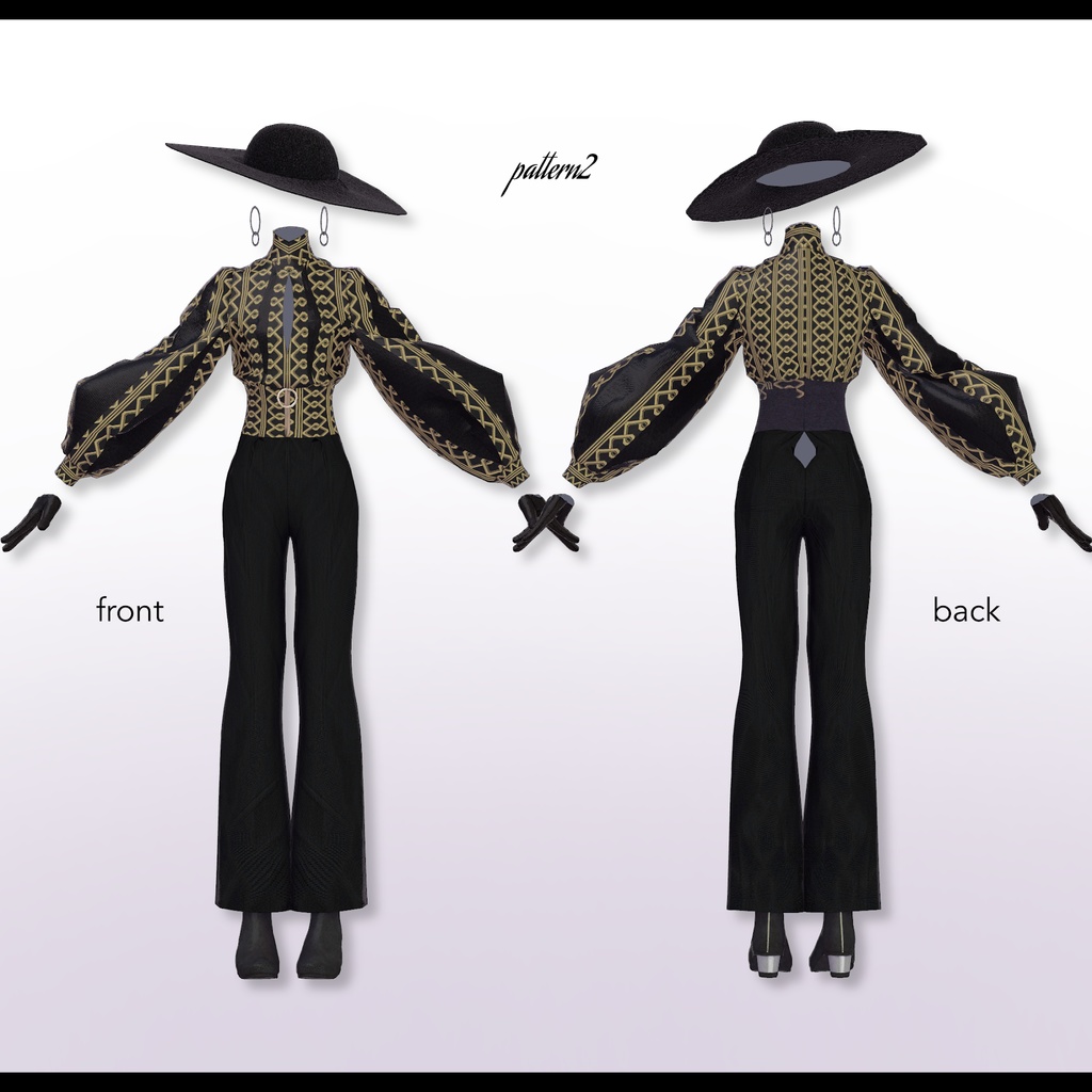 【旧素体対応】Balloon Shirt バルーンシャツ【VRChat想定衣装】