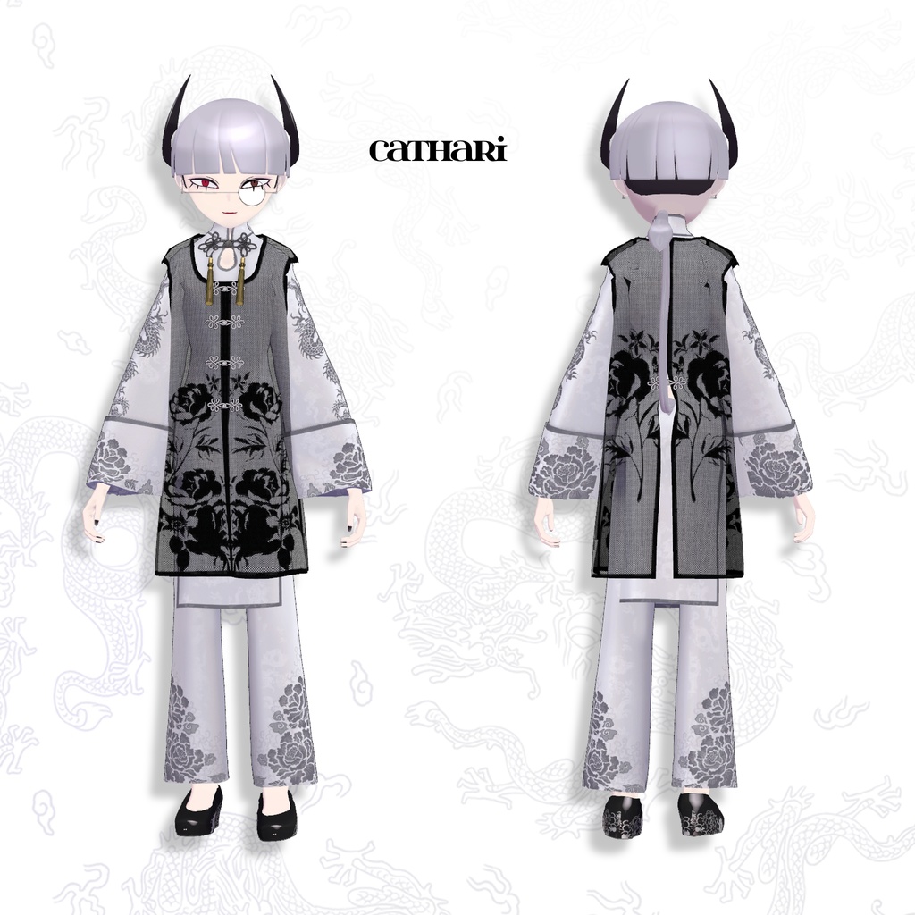 【旧素体対応】ChinaDress チャイナ服【VRChat想定衣装】