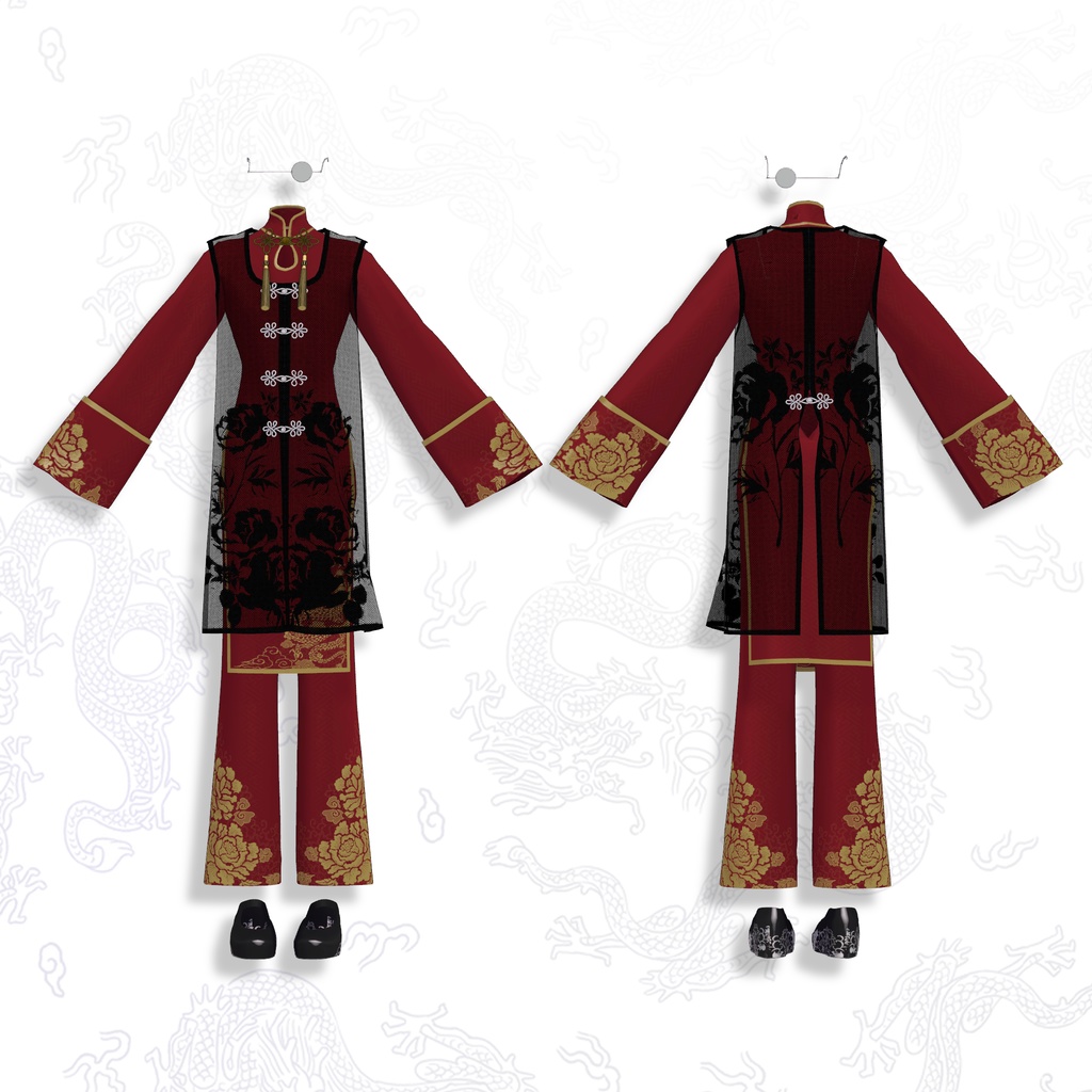 【旧素体対応】ChinaDress チャイナ服【VRChat想定衣装】