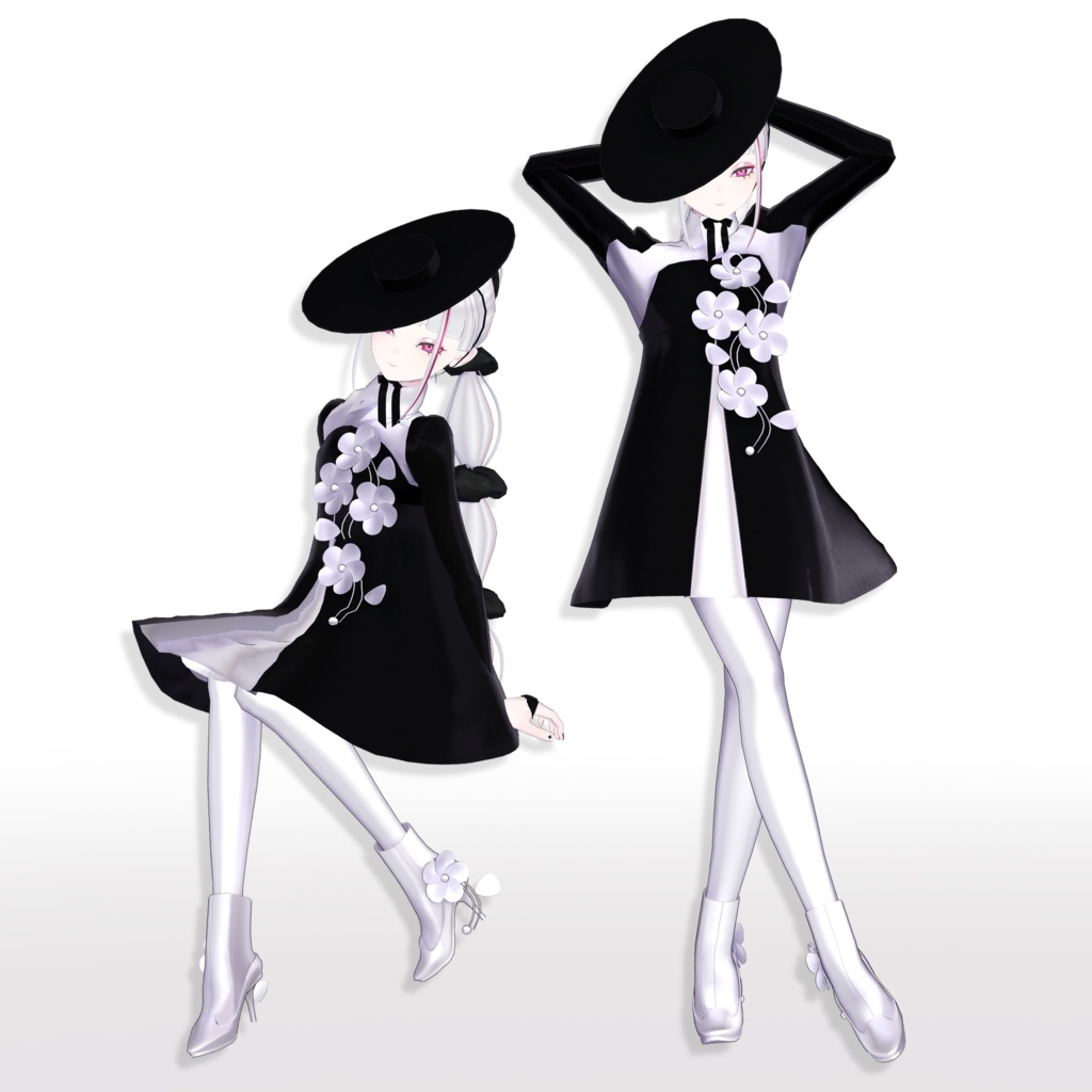 【旧素体対応】FlowersDress フラワードレス【VRChat想定衣装】