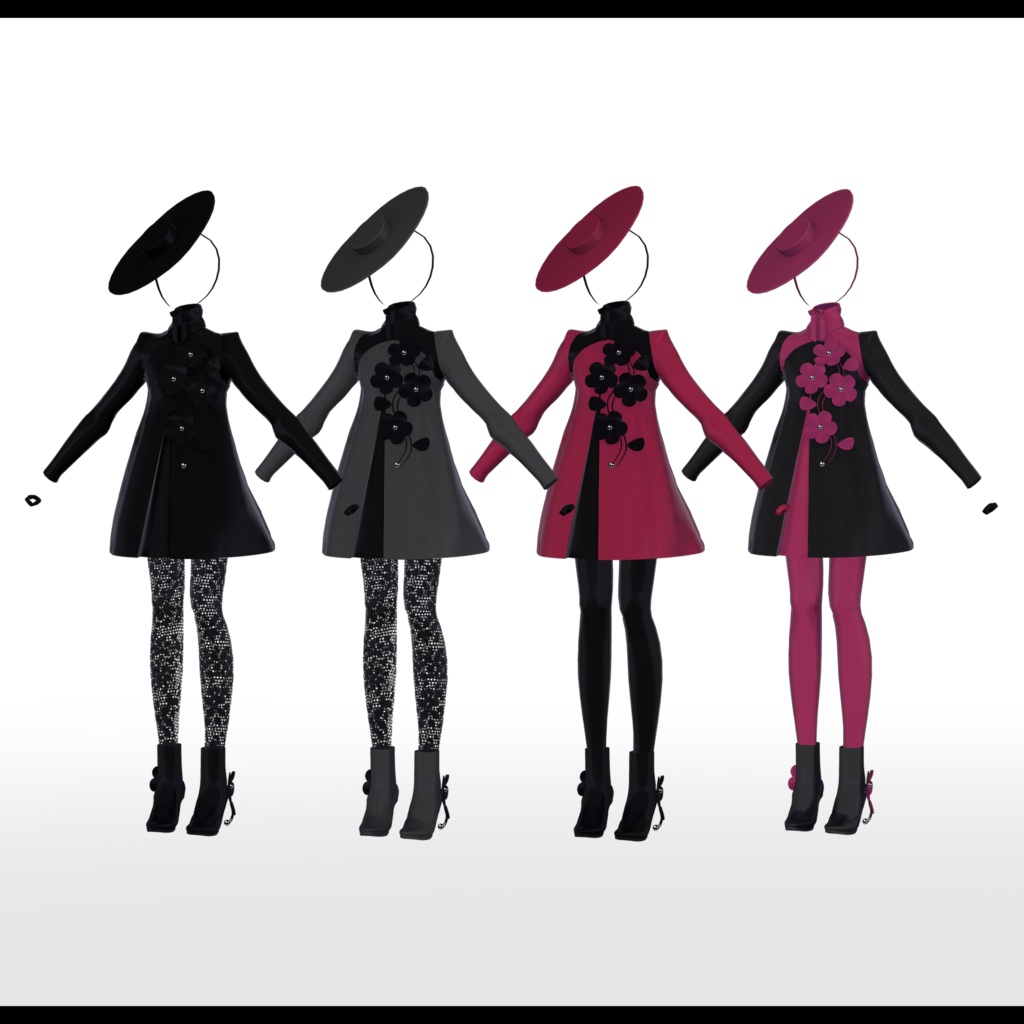 【旧素体対応】FlowersDress フラワードレス【VRChat想定衣装】