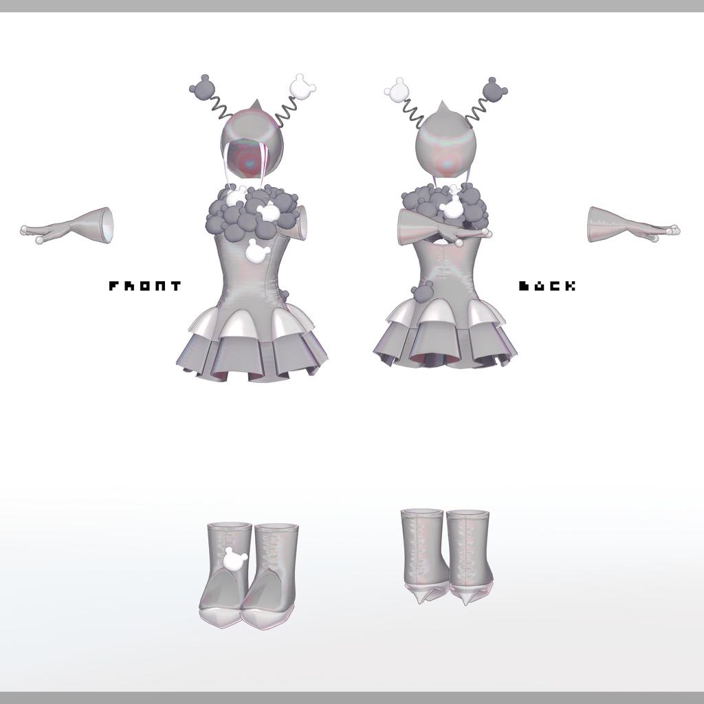 【VRChat想定衣装】襲来!くまくまエイリアン! KumaKumAlien