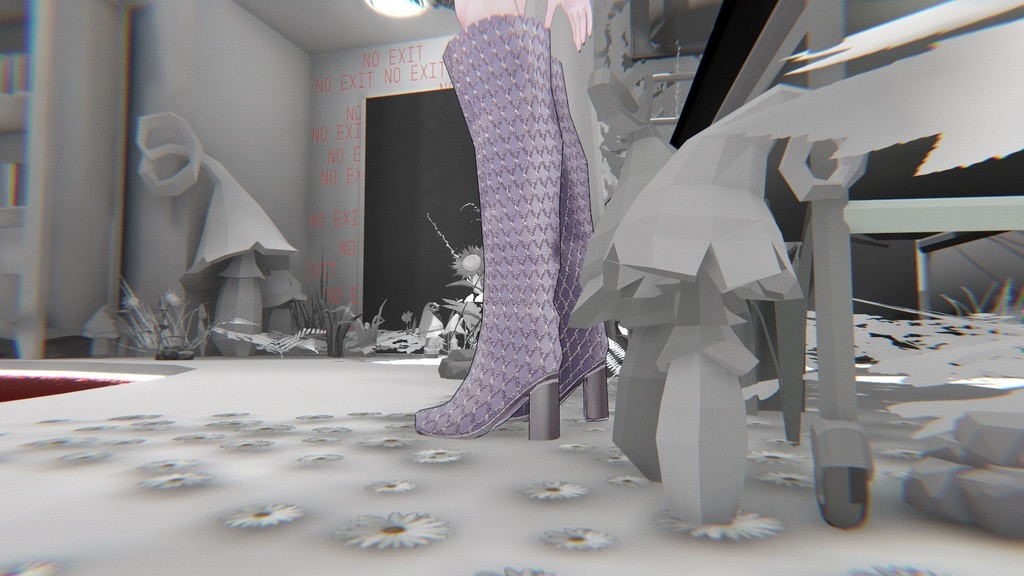 【VRC想定衣装】CollarDress 襟のドレス