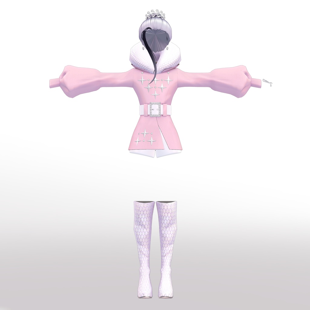 【VRC想定衣装】CollarDress 襟のドレス