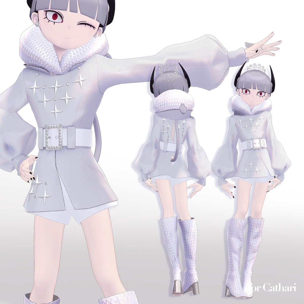 【VRC想定衣装】CollarDress 襟のドレス