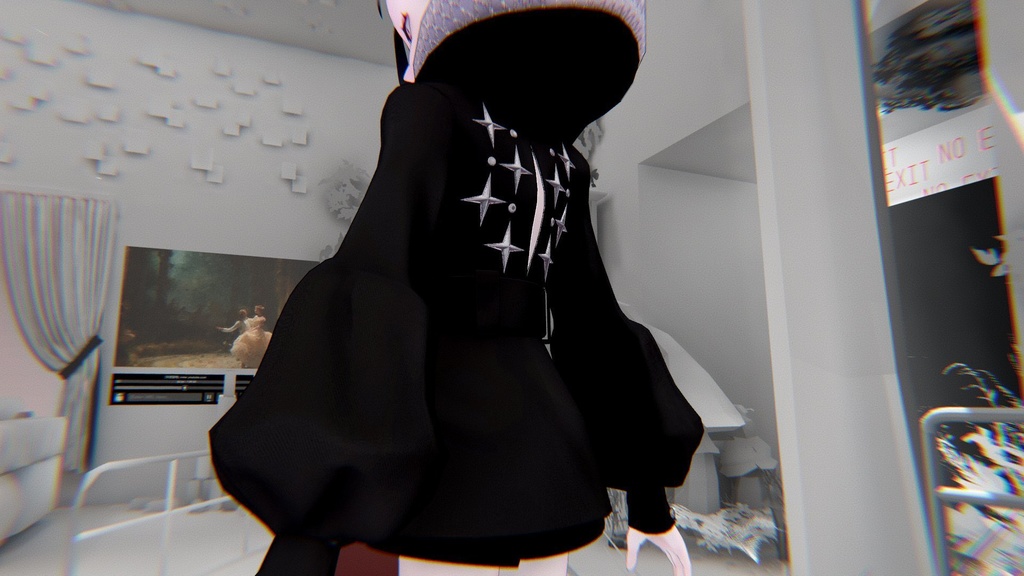 【VRC想定衣装】CollarDress 襟のドレス