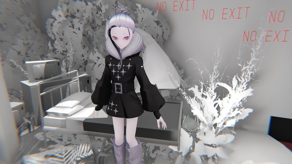 【VRC想定衣装】CollarDress 襟のドレス