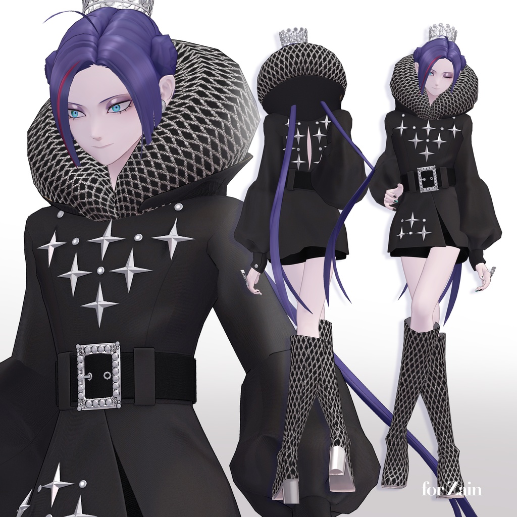 【VRC想定衣装】CollarDress 襟のドレス