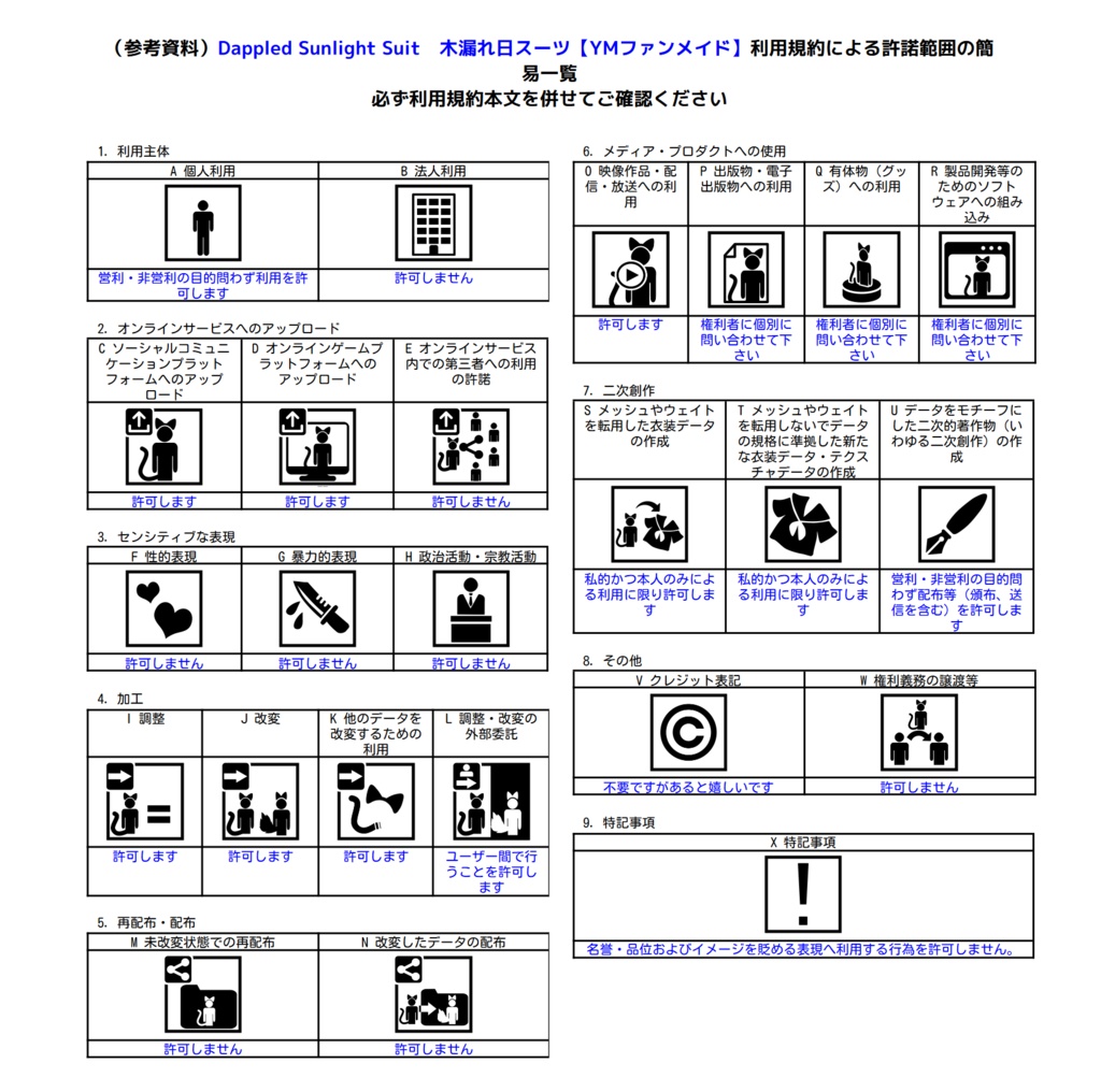 【YMファンメイド】Dappled Sunlight Suit 木漏れ日スーツ
