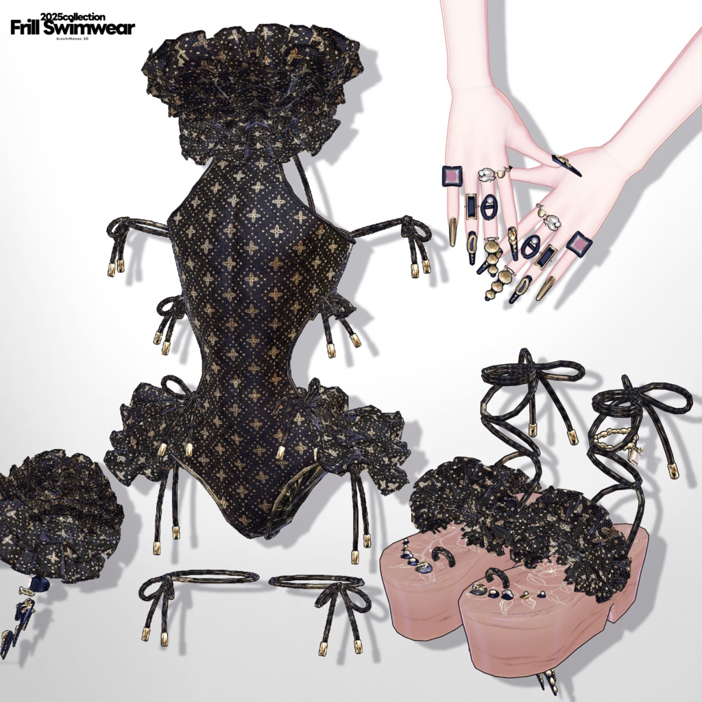 【VRC想定衣装】FrillSwimWear2025 フリル水着2025