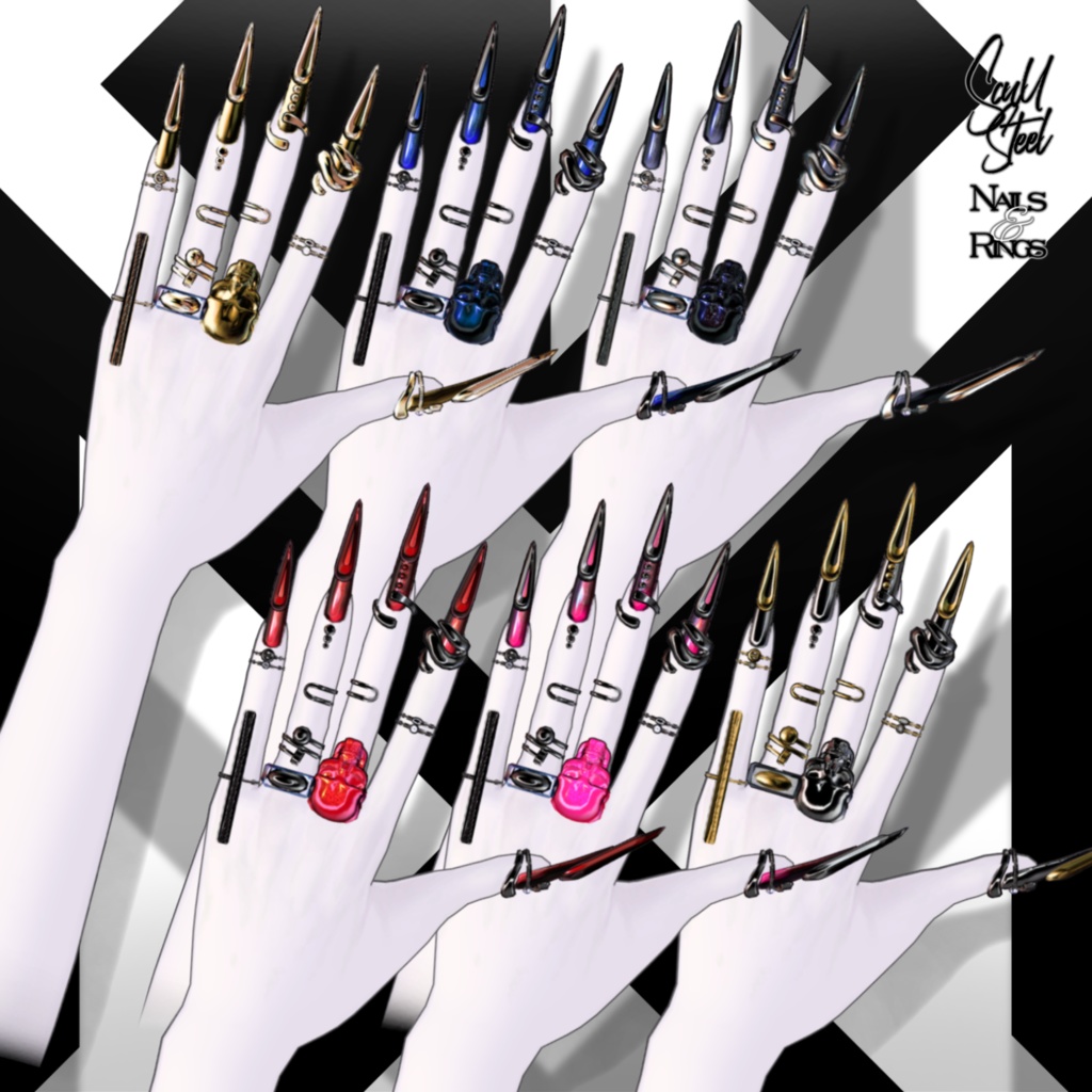 スカルスティールネイル&リング【イベントにて無料ゲットチャンスあり!】