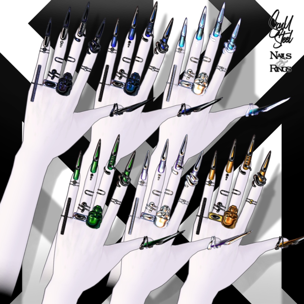 スカルスティールネイル&リング【イベントにて無料ゲットチャンスあり!】