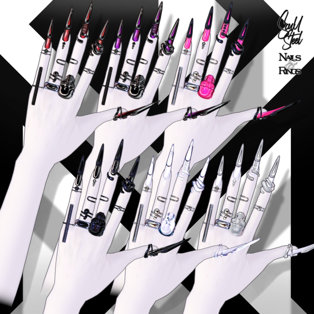 スカルスティールネイル&リング【イベントにて無料ゲットチャンスあり!】