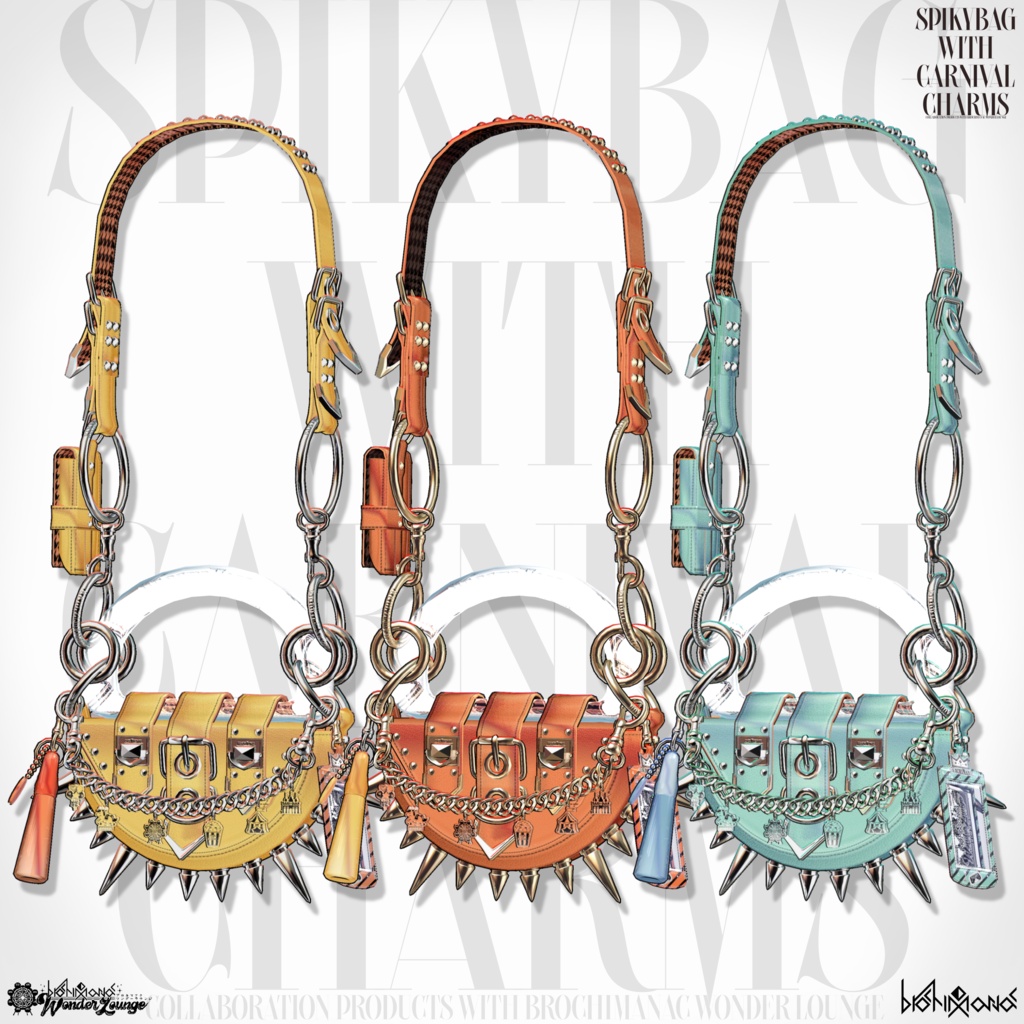 スパイキーレザーバッグ🎡【#ブロワン にて無料Getチャンスあり!】