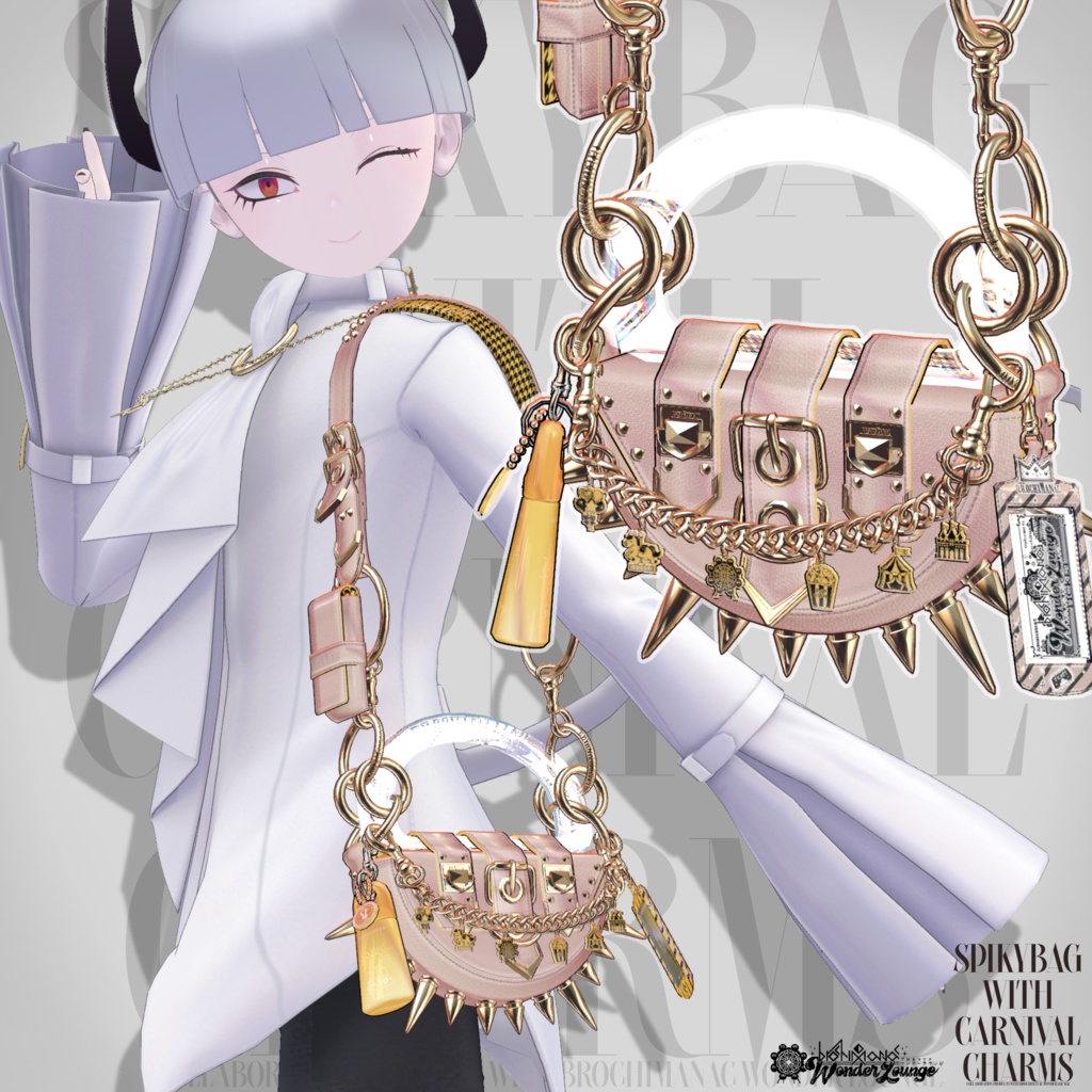 スパイキーレザーバッグ🎡【#ブロワン にて無料Getチャンスあり!】