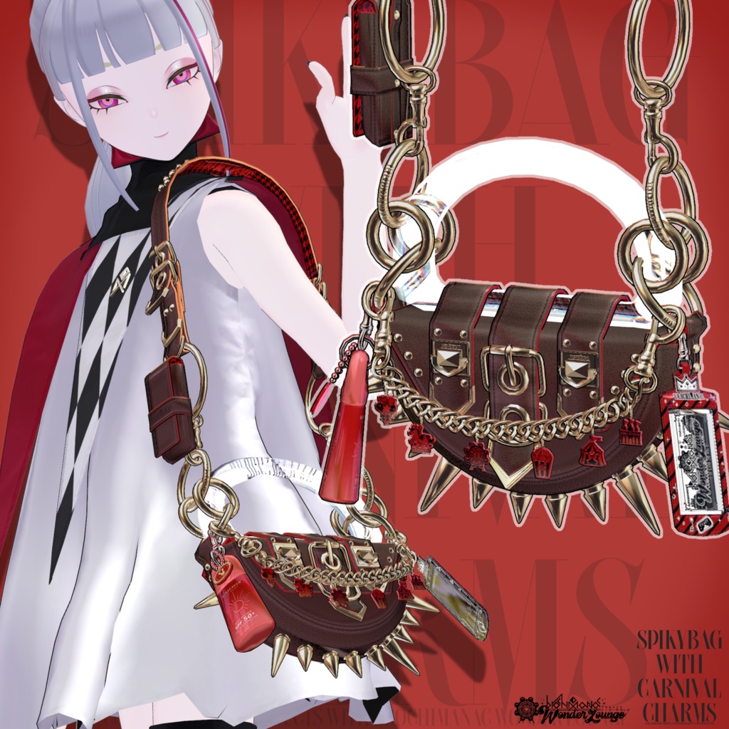 スパイキーレザーバッグ🎡【#ブロワン にて無料Getチャンスあり!】