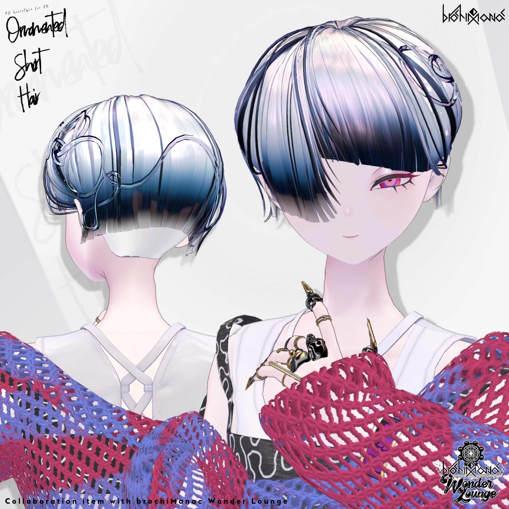 ヘアアクセ付きアシメショート【#ブロワン にて無料Getチャンスあり!】