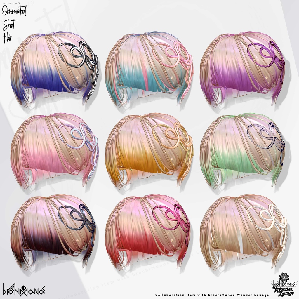 ヘアアクセ付きアシメショート【#ブロワン にて無料Getチャンスあり!】