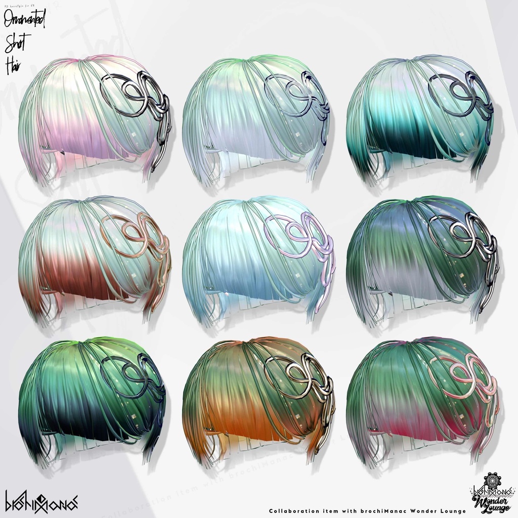 ヘアアクセ付きアシメショート【#ブロワン にて無料Getチャンスあり!】