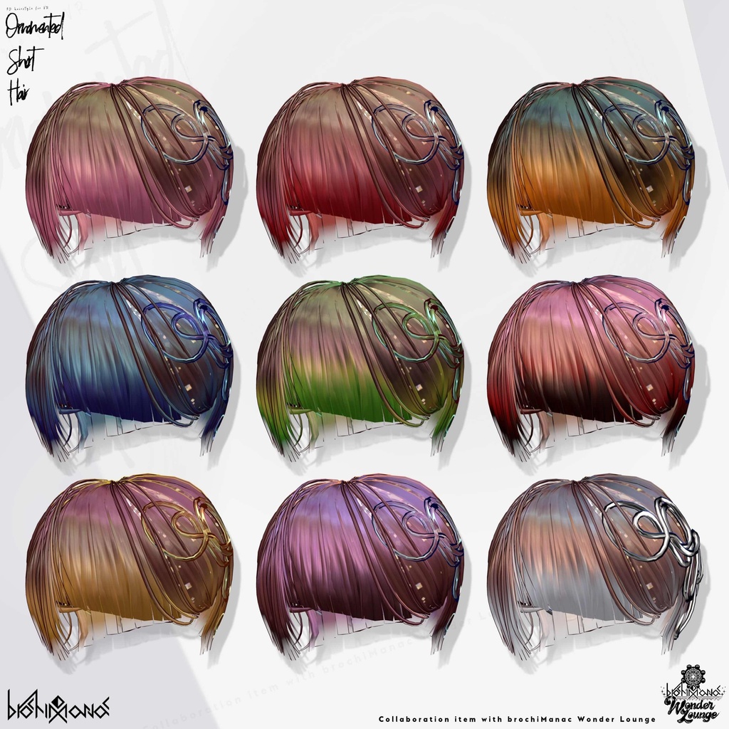 ヘアアクセ付きアシメショート【#ブロワン にて無料Getチャンスあり!】