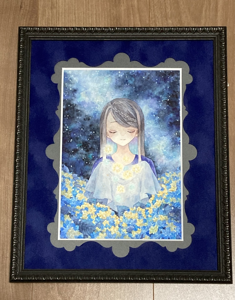 額装原画　星あつめ