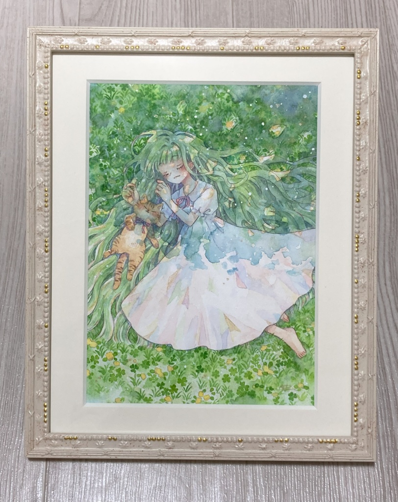 額装原画　おひるね