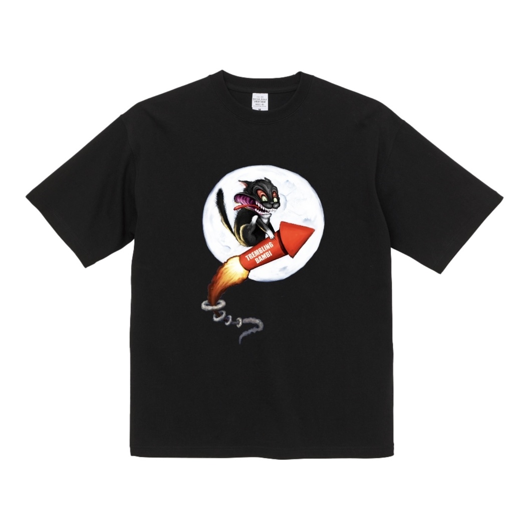 【T-Shirt】-howling at the moon-(BLK)