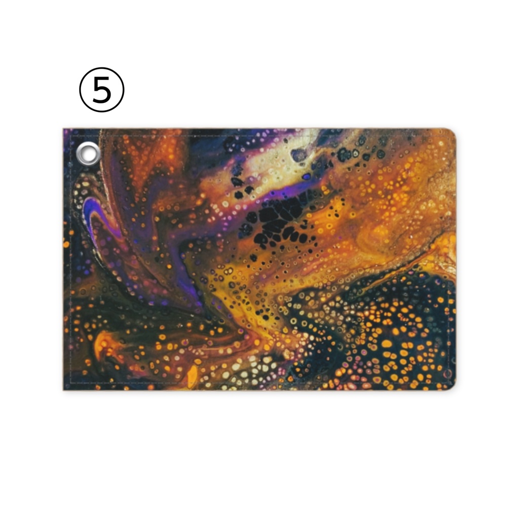 ポーリングアート フルイドアート 抽象画 パスケース ver.1