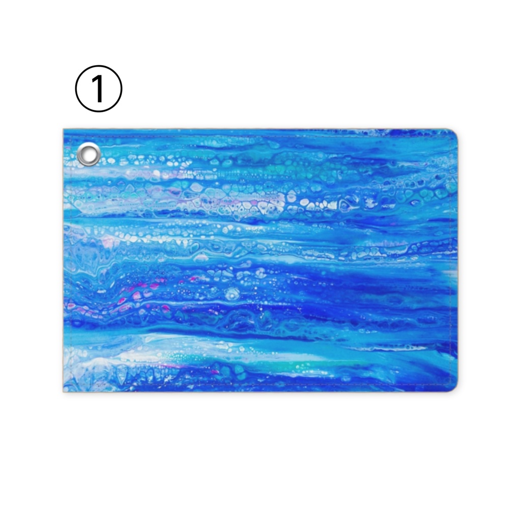 ポーリングアート フルイドアート 抽象画 パスケース ver.1