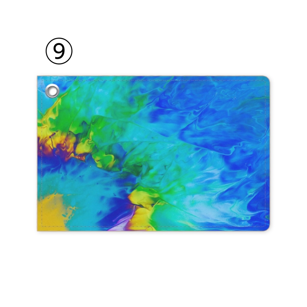 ポーリングアート フルイドアート 抽象画 パスケース ver.1