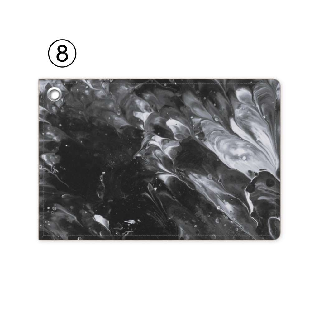 ポーリングアート フルイドアート 抽象画 パスケース ver.1