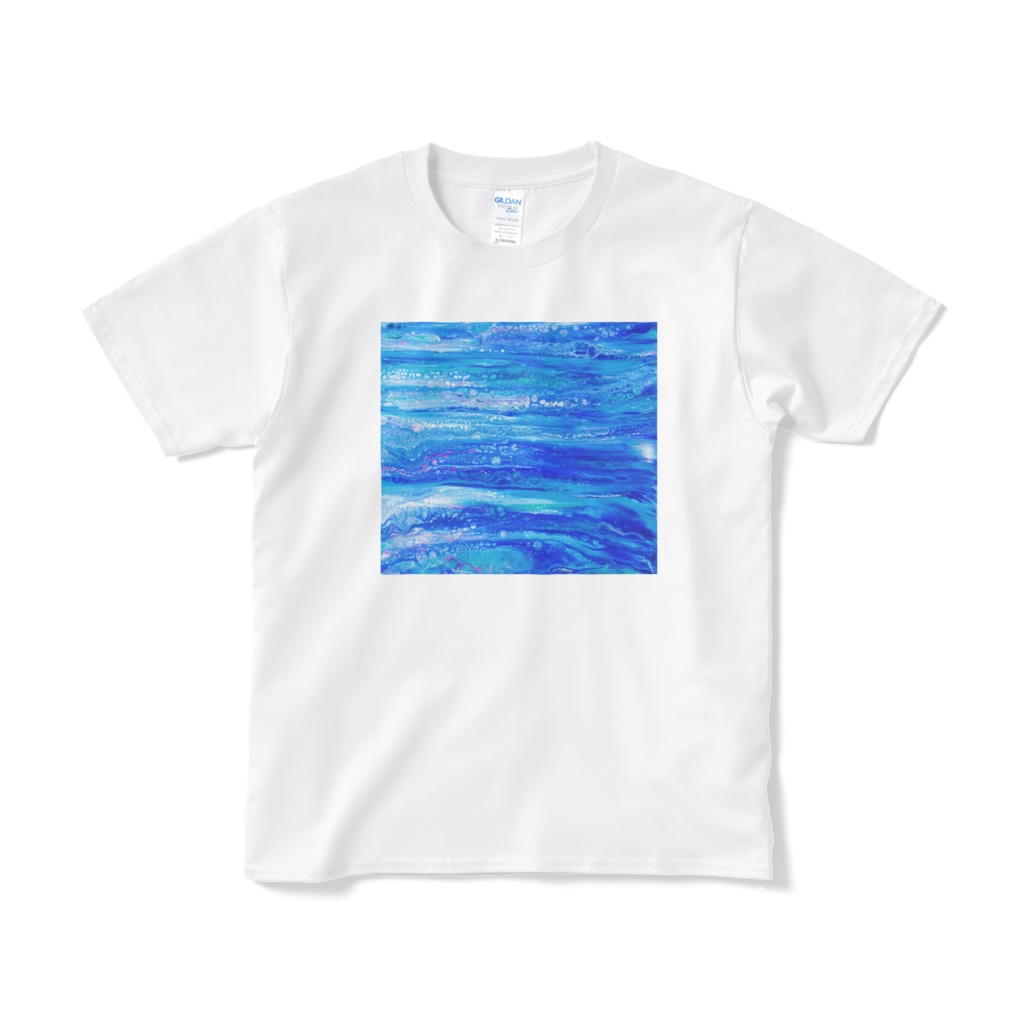 ポーリングアート フルイドアート 抽象画 Tシャツ 水流