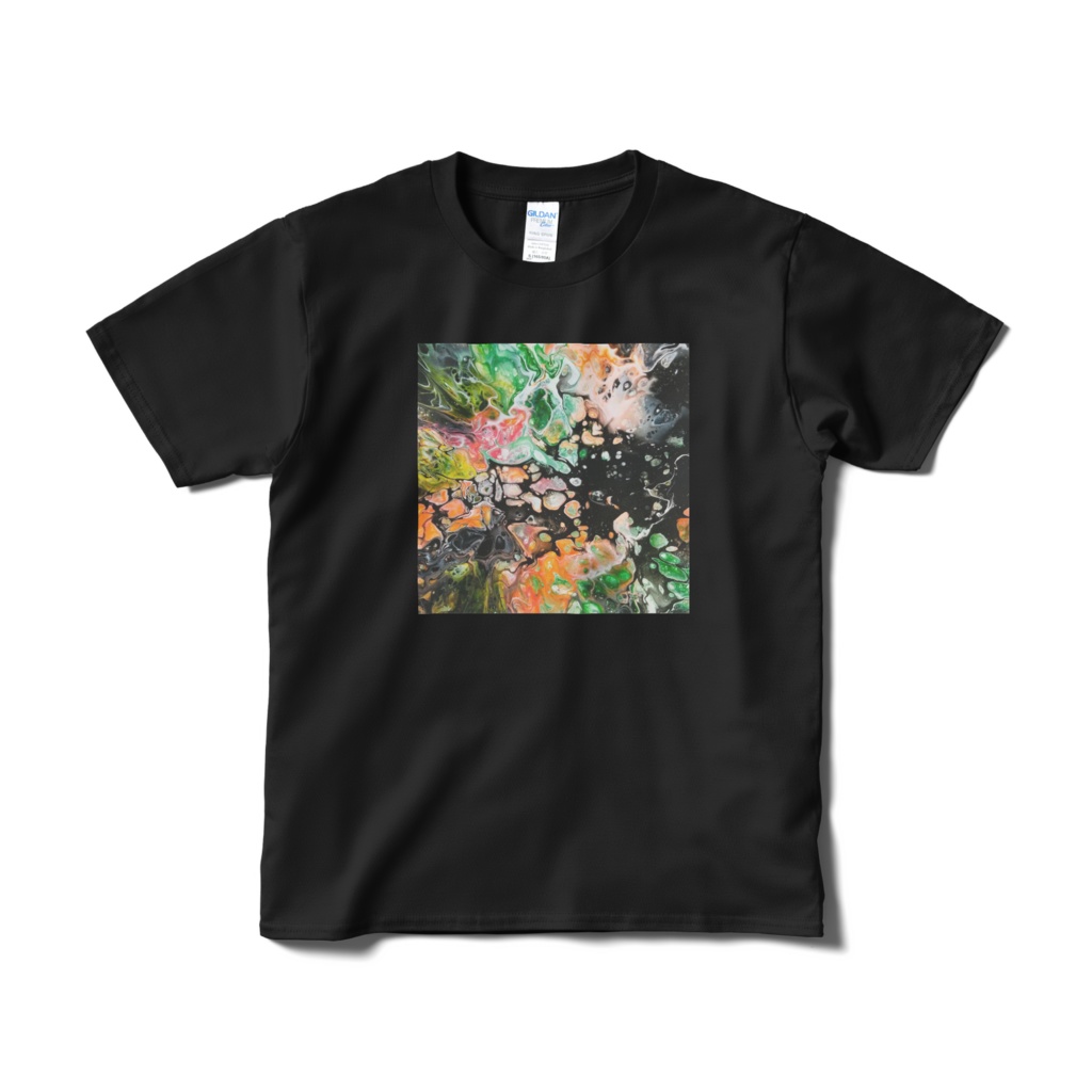 ポーリングアート フルイドアート 抽象画 Tシャツ カラフルセル