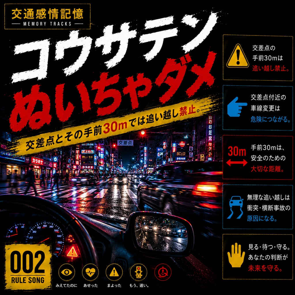 まだ生きてる交差点｜追い越し禁止30m