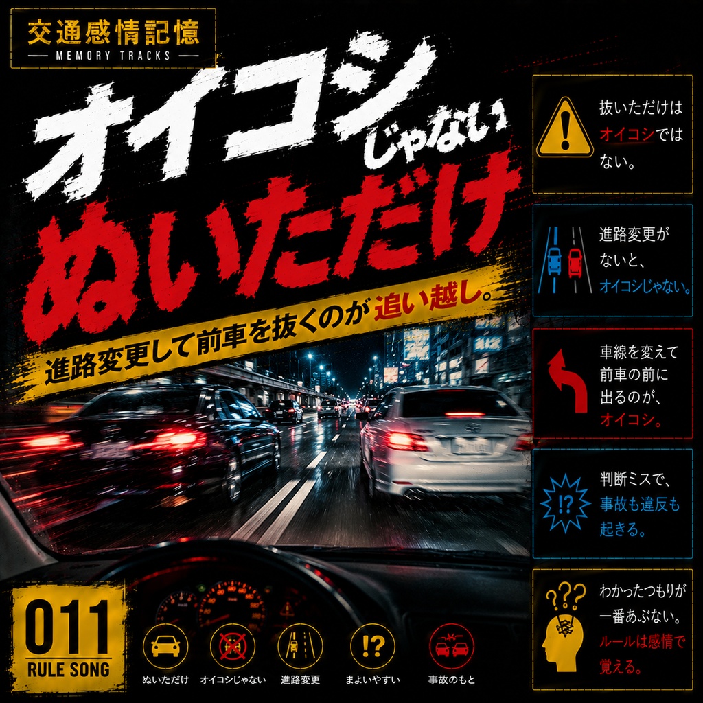 追い越しじゃない。｜交通感情記憶