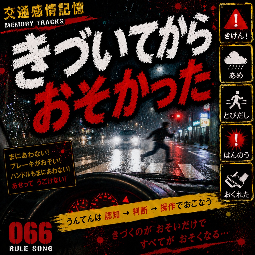 コンマ秒の選択 (空走時間と停止距離・危険予測の重要性 / 学科試験の罠対策mp3)