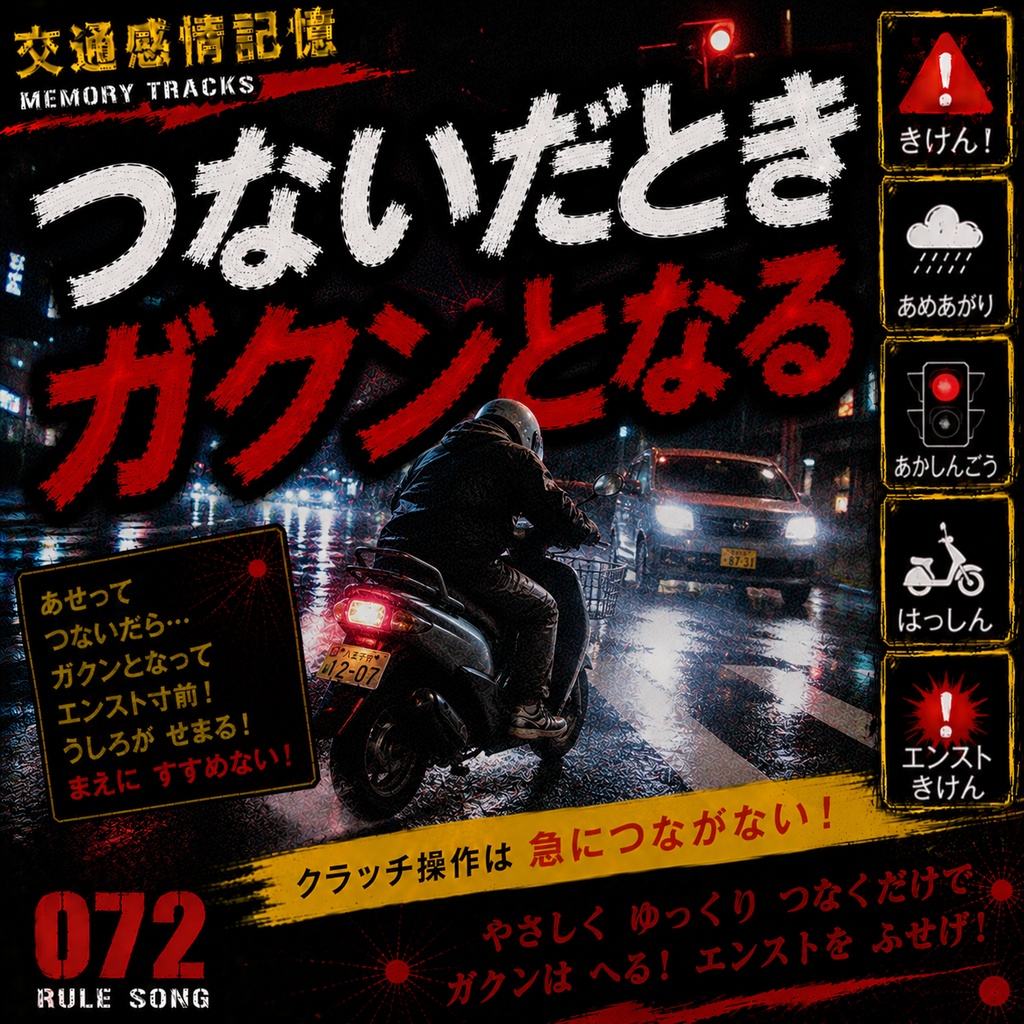 ガクンと震えたハート (クラッチ操作とエンスト防止・発進時の正しい半クラッチ操作 / 学科試験の罠対策mp3)
