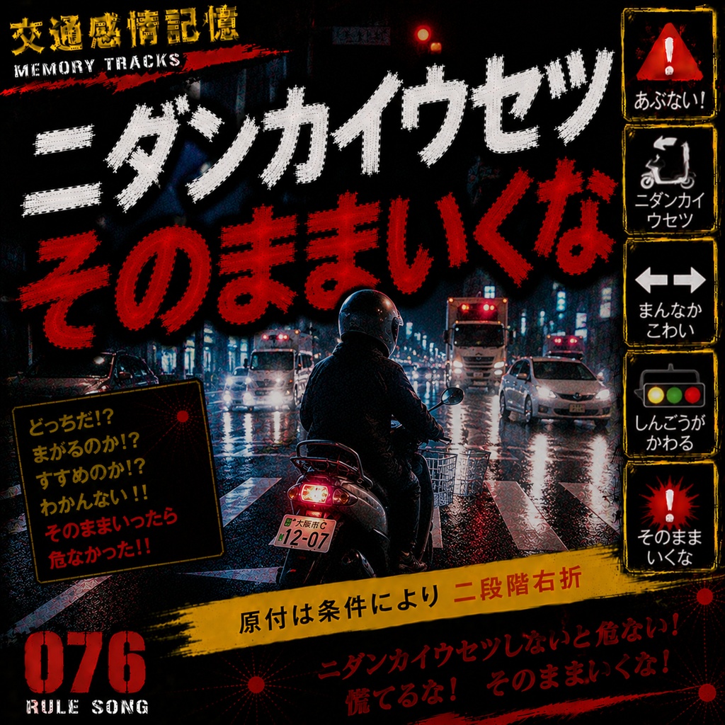 交差点の迷路 （原付の二段階右折ルールと大交差点の通行方法 / 学科試験の罠対策mp3）