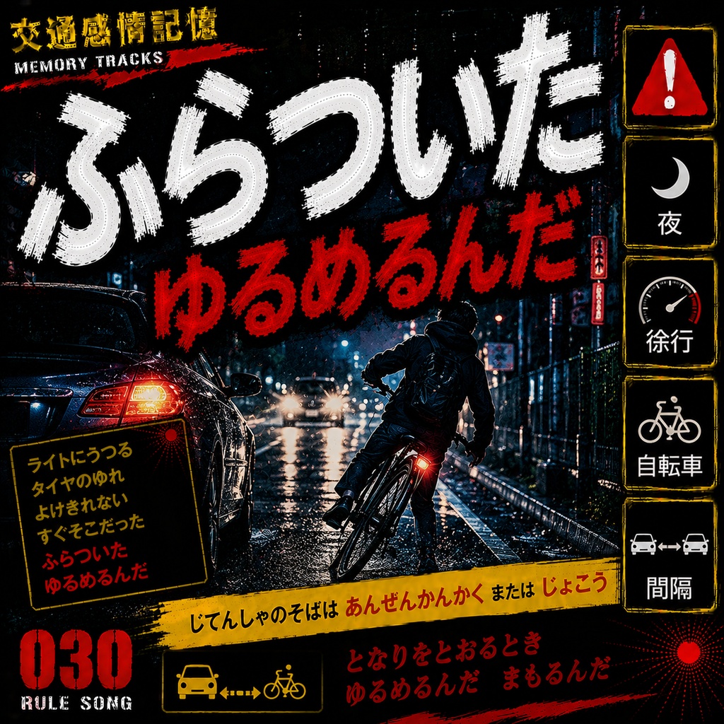 ナイト・スピン （自転車のそばの安全な側方間隔と追い抜き注意 / 学科試験の罠対策mp3）