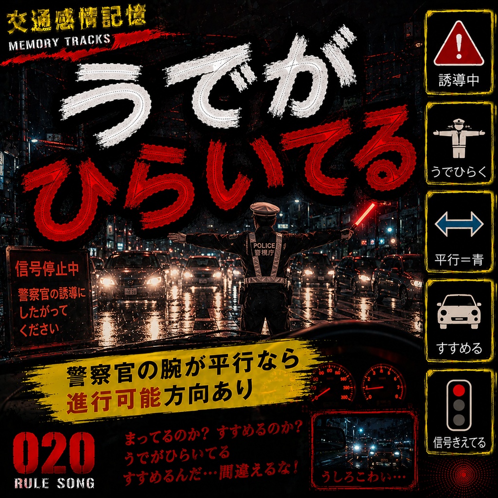 パラレル・シグナル (手信号の見方・警察官の腕が水平なら青信号相当 / 学科試験の罠対策mp3)