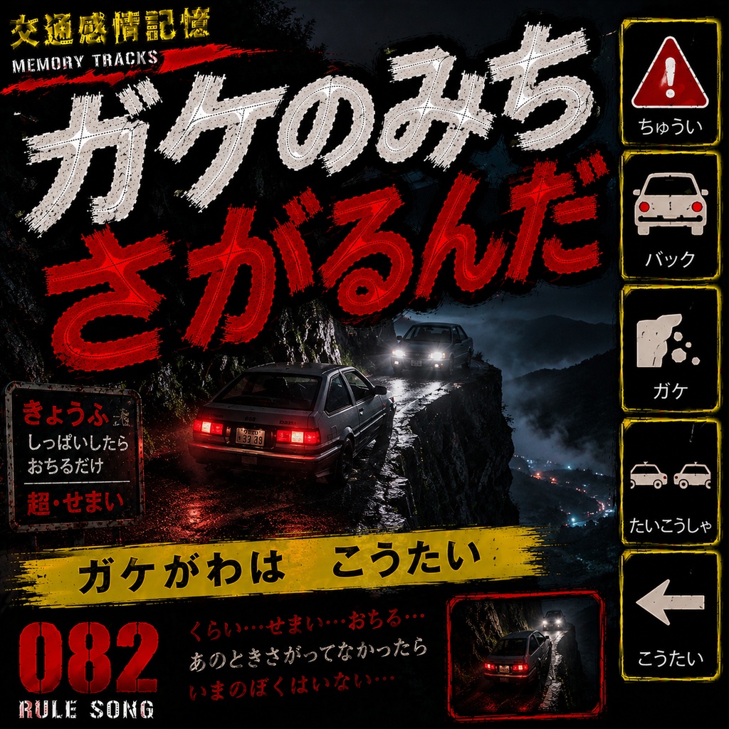 崖っぷちのロンリネス (崖道でのすれ違い・崖側車両の避譲ルール / 学科試験の罠対策mp3)