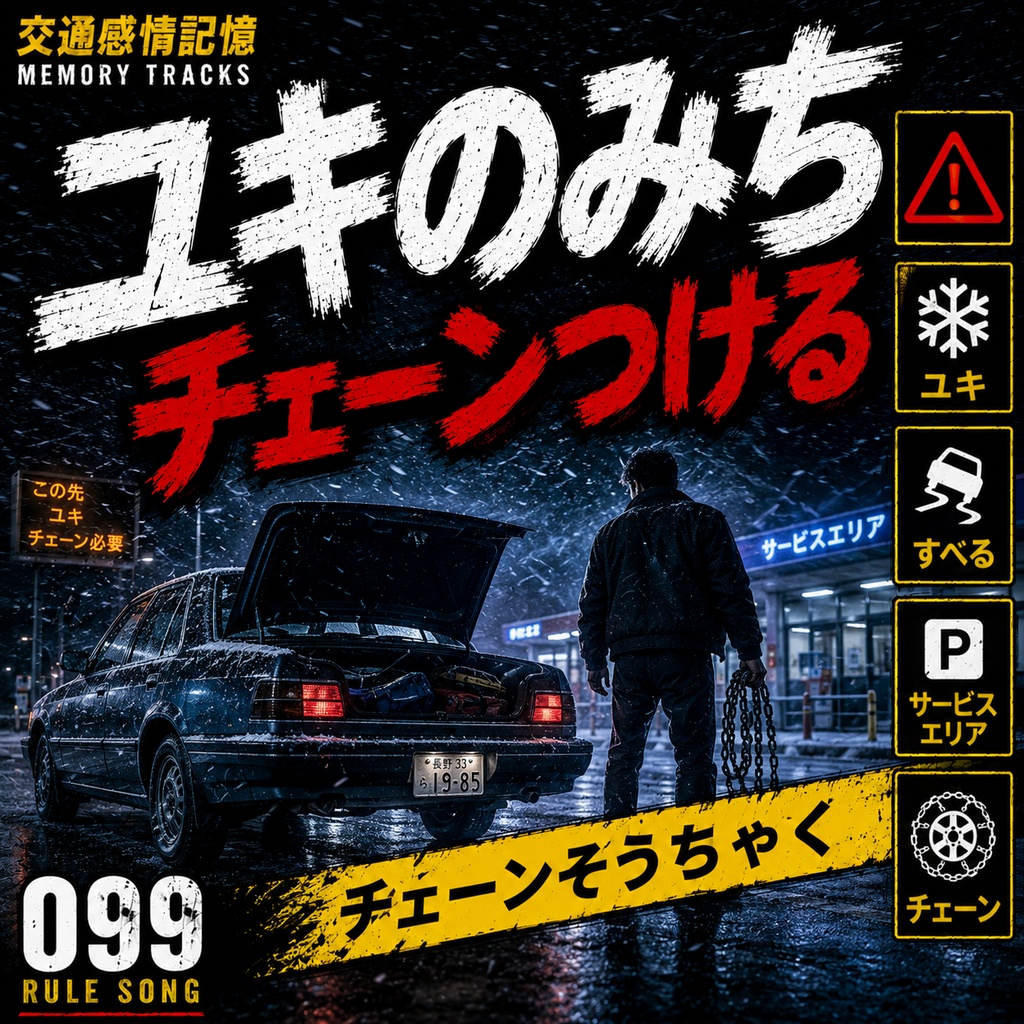 スノー・チェーンの誓い (雪道運転とタイヤチェーン装着ルール / 学科試験の罠対策mp3)