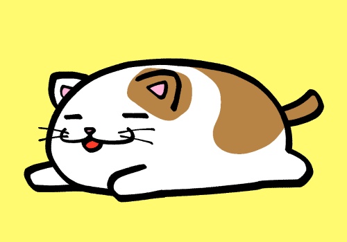 寝るネコGIFアニメ